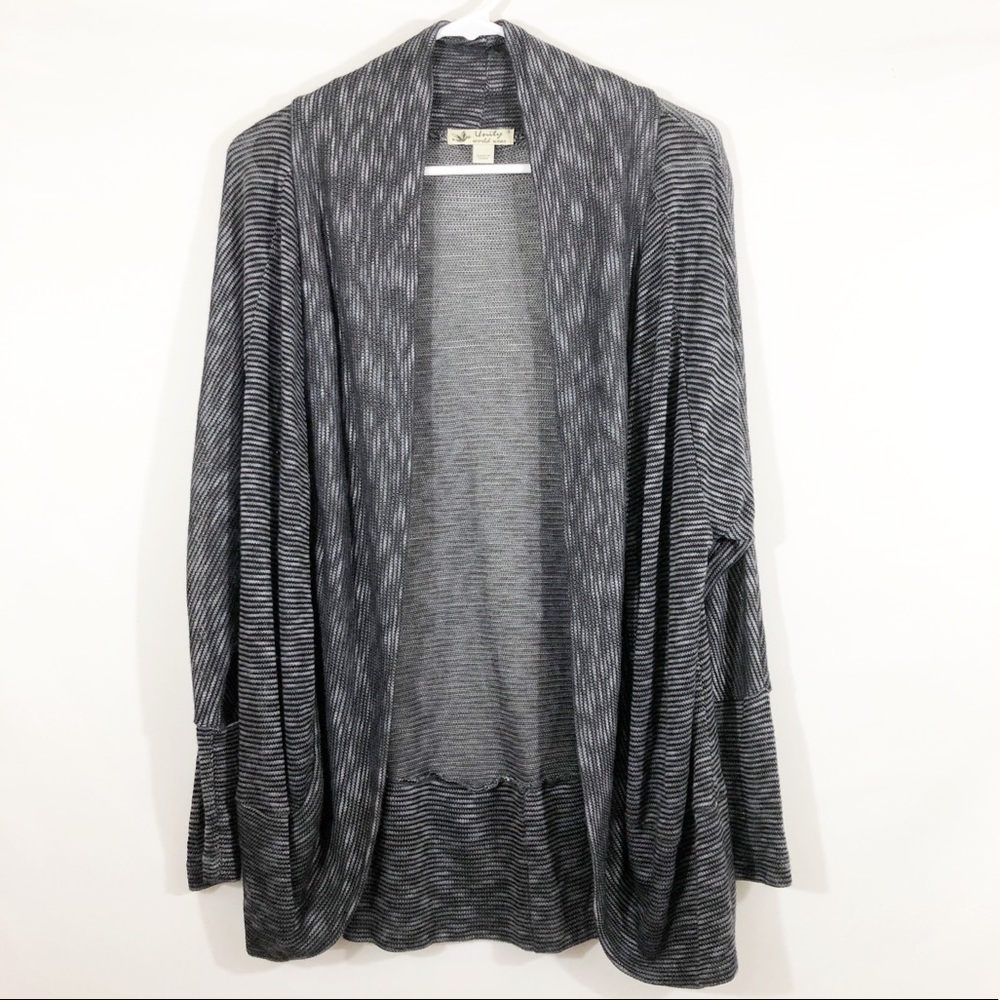 UNITY WORLD WEAR OPEN FRONT CARDIGAN - SZ S